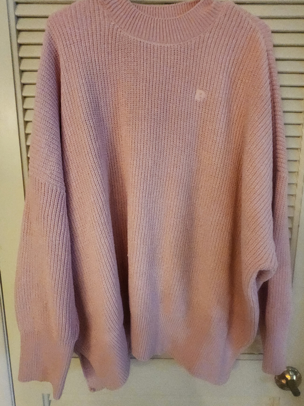PINK Victoria's Secret Light Pink Ribbed Knit Sweater